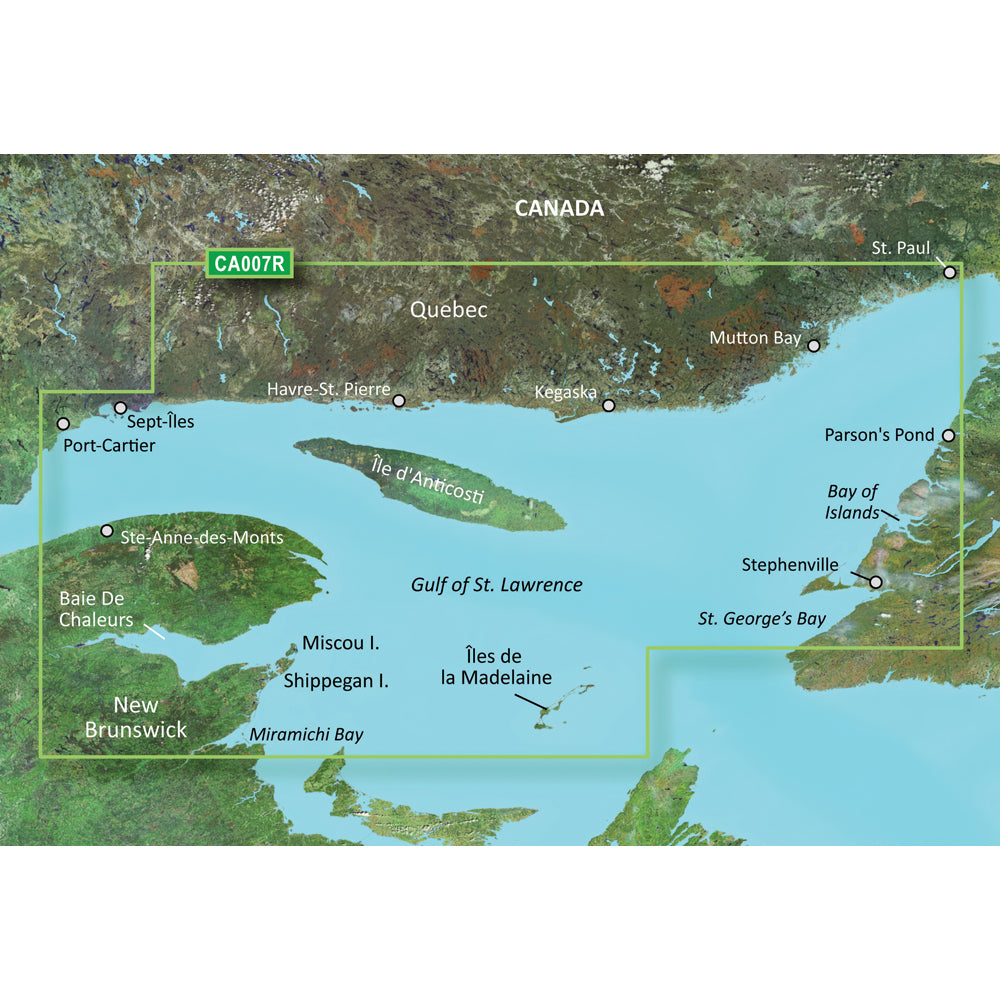 Garmin BlueChart g3 Vision HD VCA007R Coastal Chart, Les Mechins-St. George's Bay — Quality Boat Parts