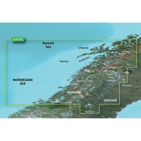 Garmin BlueChart g3 Coastal Chart, Trondheim to Tromso Norway — Quality Boat Parts