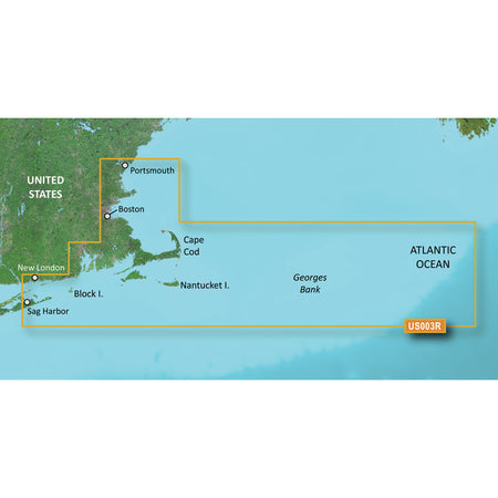 Garmin BlueChart g3 Vision HD Electronic Chart VUS003R Cape Cod, Auto Guidance, Relief Shading, Depth Range Shading, 1 ft Contours, Satellite Imagery — Quality Boat Parts