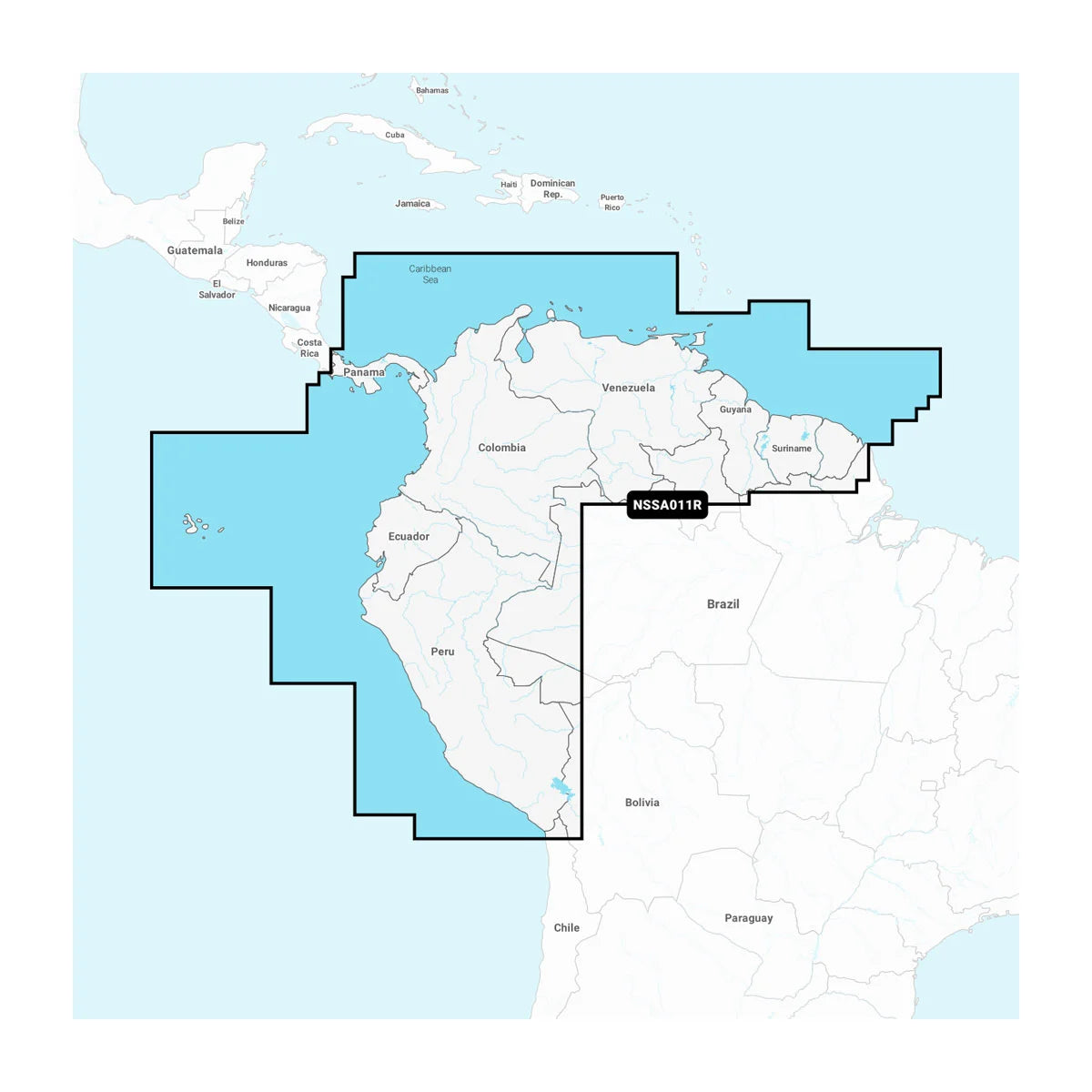 Garmin Navionics South America North Marine Chart, Inland and Coastal Coverage, One-Year Subscription, ActiveCaptain Daily Updates, Auto Guidance+ — Quality Boat Parts