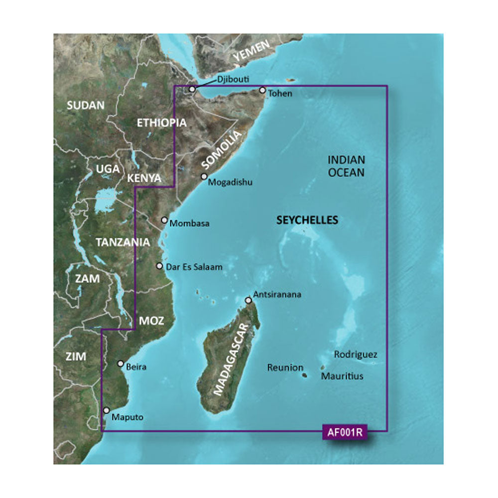 Garmin BlueChart Coastal and Inland Chart, Eastern Africa — Quality Boat Parts