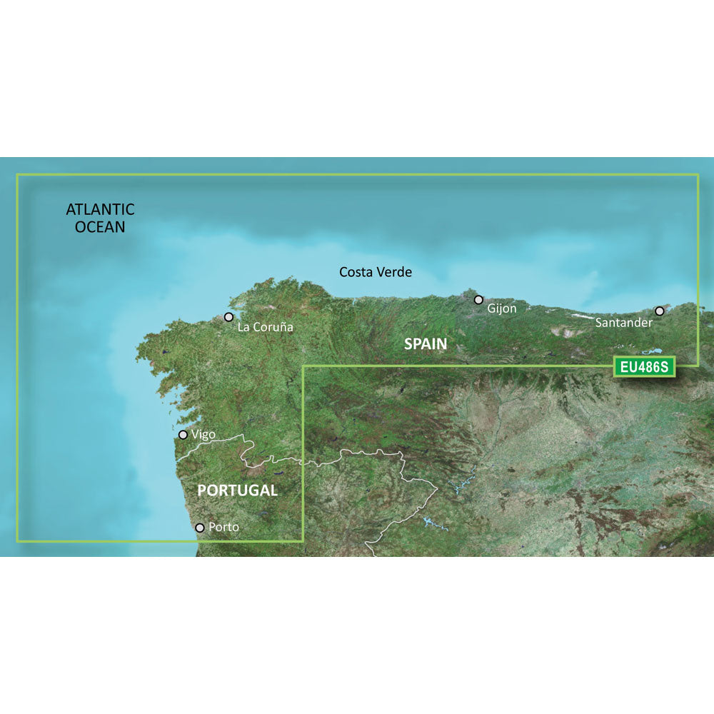Garmin BlueChart g3 Vision Marine Chart, VEU486S Galicia & Asturias — Quality Boat Parts