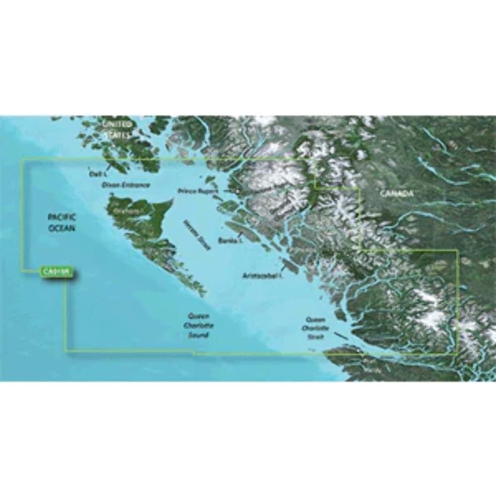 Garmin BlueChart g3 Vision HD VCA019R Electronic Chart, Hecate Strait Coverage, Auto Guidance, Depth Range Shading, 10 Depth Ranges, 1 ft Contours, High-Res Satellite Imagery, FishEye and MarinerEye 3D Views — Quality Boat Parts