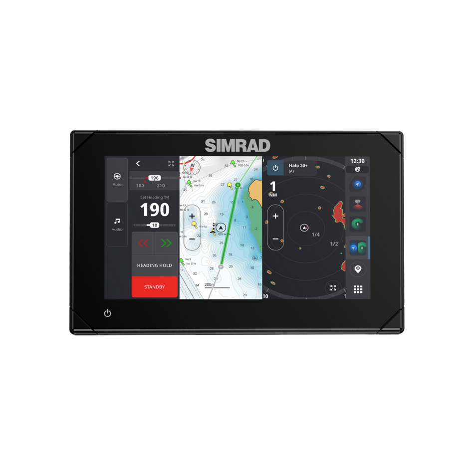 Simrad NSX Chartplotter/Fishfinder Combo, SolarMAX IPS HD Touchscreen, C-MAP DISCOVER X and REVEAL X Compatible, NMEA 2000, Ethernet — Quality Boat Parts