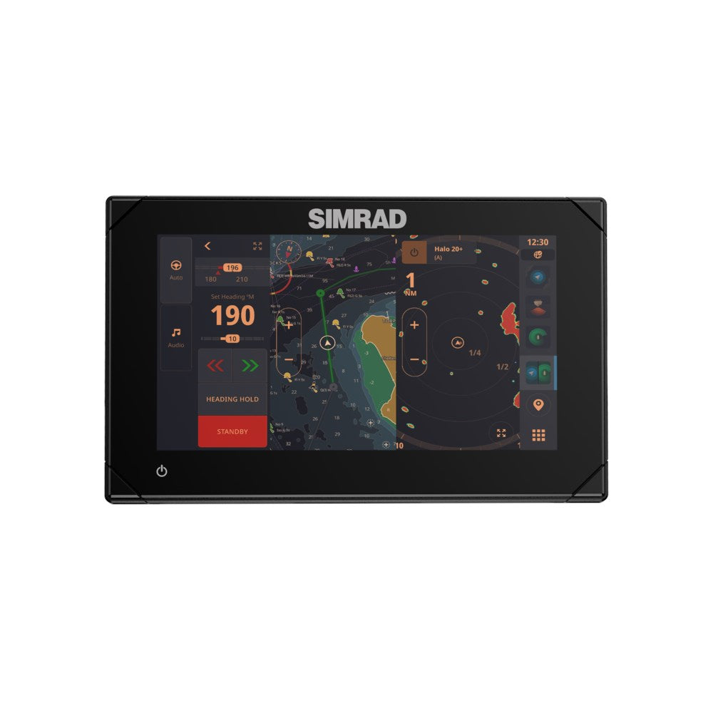 Simrad NSX Chartplotter/Fishfinder Combo, SolarMAX IPS HD Touchscreen, C-MAP DISCOVER X and REVEAL X Compatible, NMEA 2000, Ethernet — Quality Boat Parts