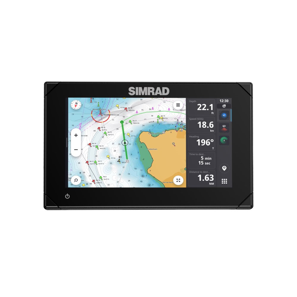 Simrad NSX Chartplotter/Fishfinder Combo, SolarMAX IPS HD Touchscreen, C-MAP DISCOVER X and REVEAL X Compatible, NMEA 2000, Ethernet — Quality Boat Parts