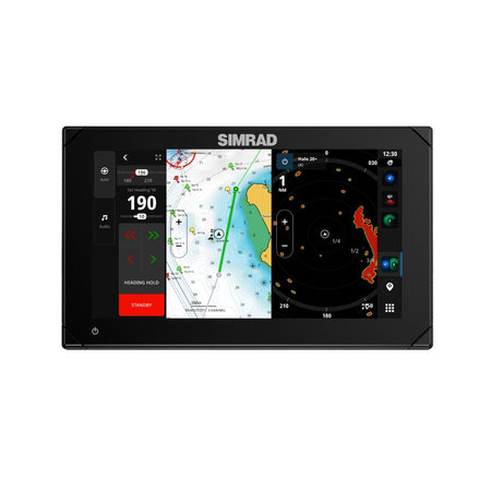 Simrad NSX Chartplotter/Fishfinder Combo, SolarMAX IPS HD Touchscreen, C-MAP DISCOVER X and REVEAL X Compatible, NMEA 2000, Ethernet — Quality Boat Parts