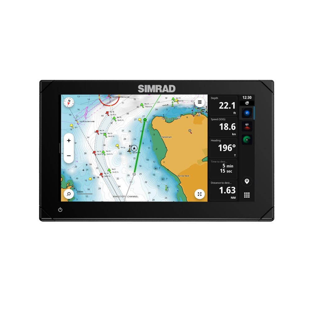 Simrad NSX Chartplotter/Fishfinder Combo, SolarMAX IPS HD Touchscreen, C-MAP DISCOVER X and REVEAL X Compatible, NMEA 2000, Ethernet — Quality Boat Parts