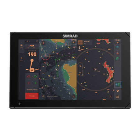 Simrad NSX Chartplotter/Fishfinder Combo, SolarMAX IPS HD Touchscreen, C-MAP DISCOVER X and REVEAL X Compatible, NMEA 2000, Ethernet — Quality Boat Parts