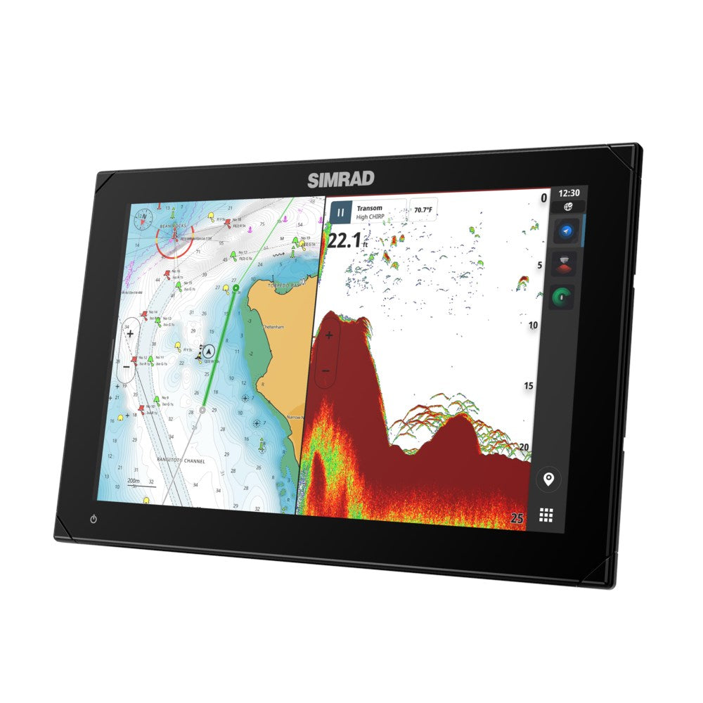 Simrad NSX Chartplotter/Fishfinder Combo, SolarMAX IPS HD Touchscreen, C-MAP DISCOVER X and REVEAL X Compatible, NMEA 2000, Ethernet — Quality Boat Parts