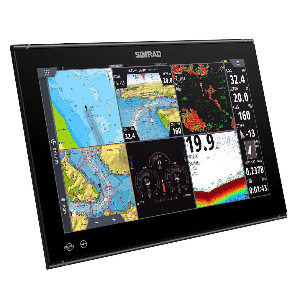 Simrad NSO evo3S Multifunction Display, Touchscreen, Full HD 1920x1080, 10-32V, IPX6 Front, NMEA 2000, 3-Port Ethernet, Wi-Fi, J1939, HDMI In/Out — Quality Boat Parts
