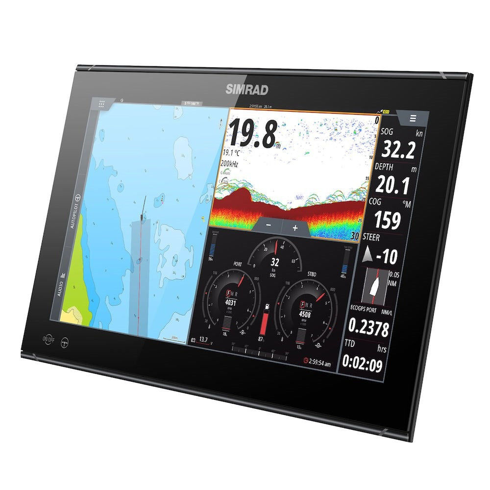 Simrad NSO evo3S Multifunction Display, Touchscreen, Full HD 1920x1080, 10-32V, IPX6 Front, NMEA 2000, 3-Port Ethernet, Wi-Fi, J1939, HDMI In/Out — Quality Boat Parts