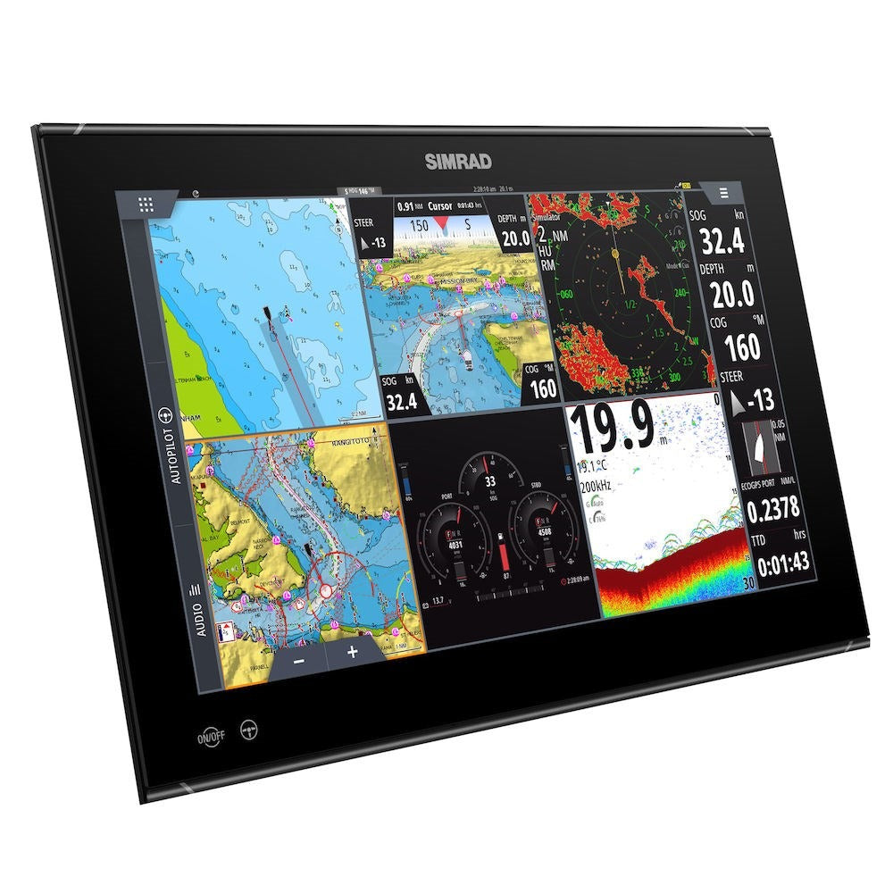 Simrad NSO evo3S Multifunction Display, Touchscreen, Full HD 1920x1080, 10-32V, IPX6 Front, NMEA 2000, 3-Port Ethernet, Wi-Fi, J1939, HDMI In/Out — Quality Boat Parts