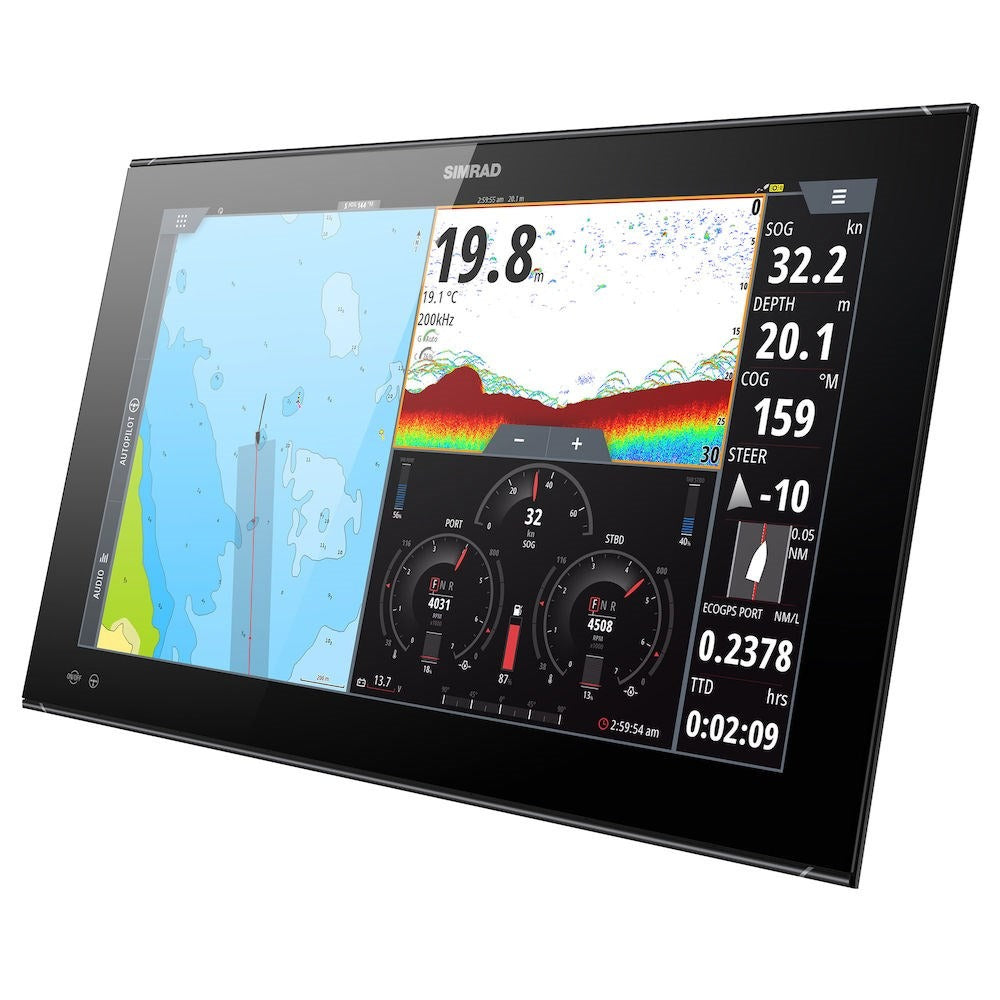 Simrad NSO evo3S Multifunction Display, Touchscreen, Full HD 1920x1080, 10-32V, IPX6 Front, NMEA 2000, 3-Port Ethernet, Wi-Fi, J1939, HDMI In/Out — Quality Boat Parts
