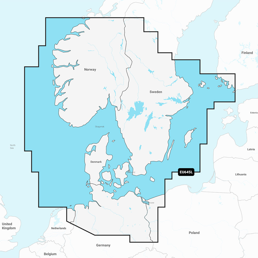 Garmin Navionics Electronic Chart, For Compatible Garmin Chartplotters, Skagerrak & Kattegat Coverage, 1-Year Subscription, Daily Updates via ActiveCaptain App, Auto Guidance+ — Quality Boat Parts