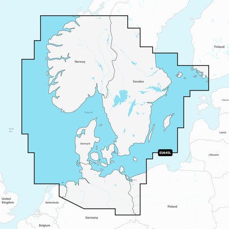 Garmin Navionics Electronic Chart, For Compatible Garmin Chartplotters, Skagerrak & Kattegat Coverage, 1-Year Subscription, Daily Updates via ActiveCaptain App, Auto Guidance+ — Quality Boat Parts