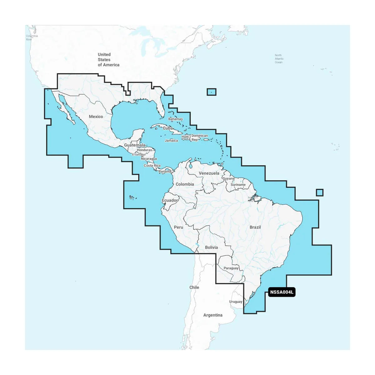 Garmin SA004L Inland & Coastal Marine Charts, Mexico Caribbean to Brazil, 1-Year Subscription — Quality Boat Parts