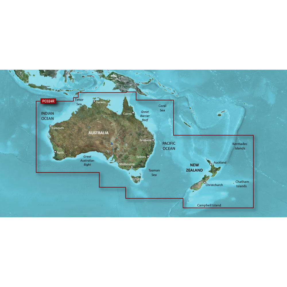 Garmin BlueChart g3 HD Coastal Chart, Australia & New Zealand — Quality Boat Parts
