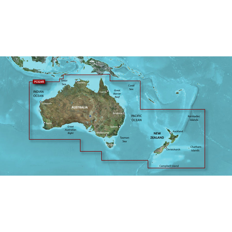 Garmin BlueChart g3 HD Coastal Chart, Australia & New Zealand — Quality Boat Parts
