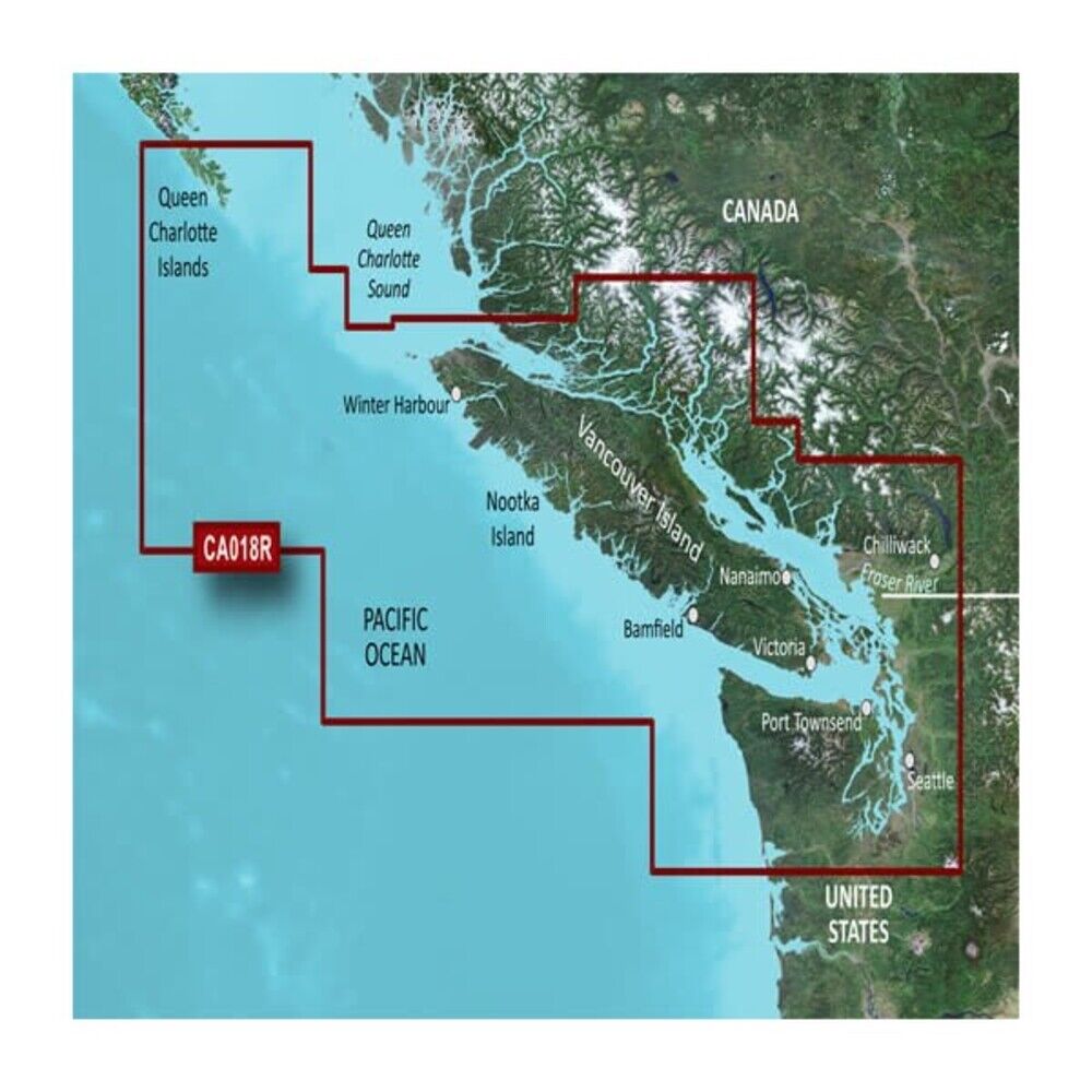Garmin BlueChart g3 Vision HD Coastal Chart, VCA018R Inside/Outside Passage, Auto Guidance, 3D Views — Quality Boat Parts