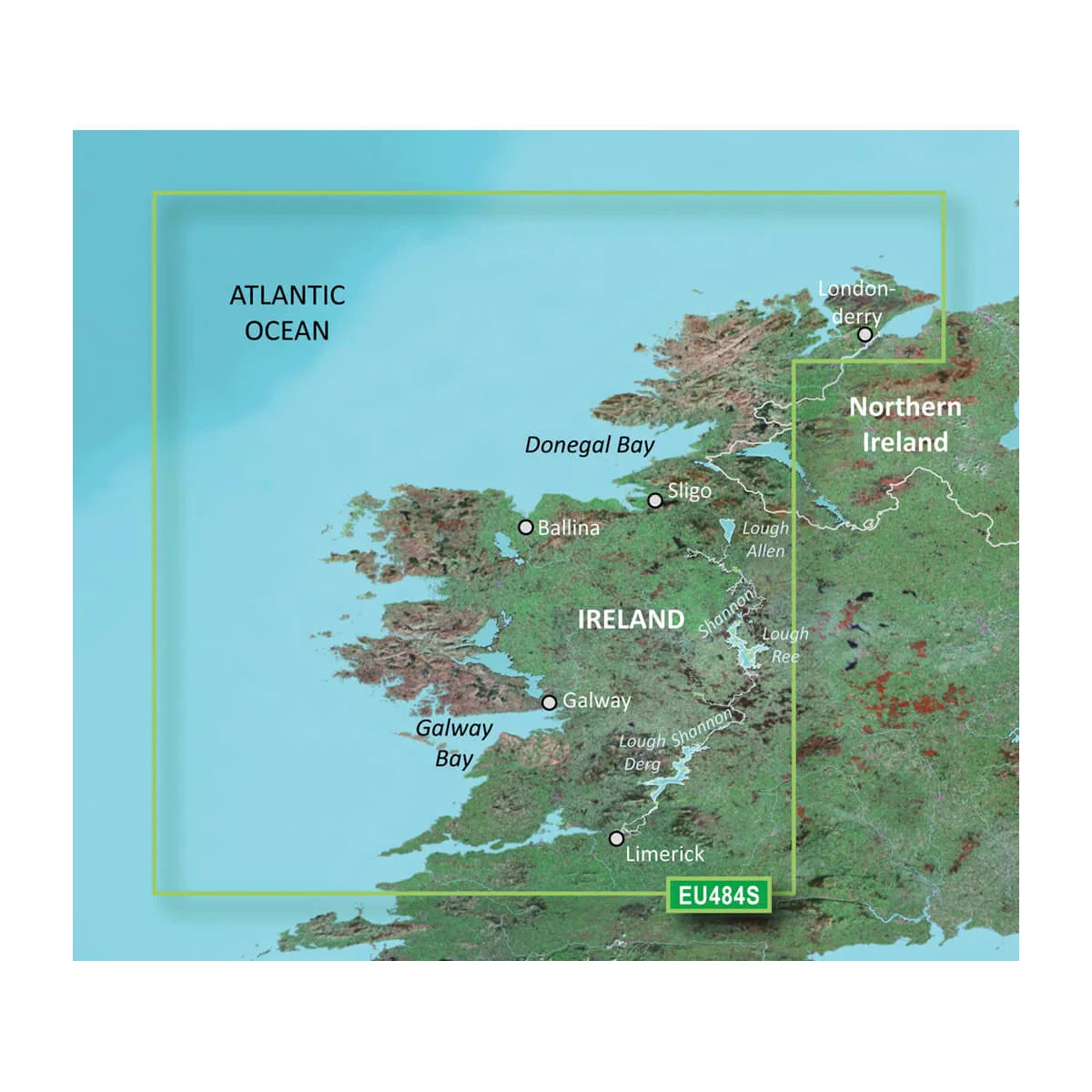 Garmin BlueChart g3 Vision HD Electronic Chart, VEU484S, Ireland North-West Region, Auto Guidance, 1 ft Contours, Satellite Imagery, 3D Views — Quality Boat Parts