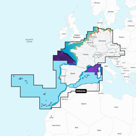 Garmin Navionics Electronic Chart, Europe Central & West, 1-Year Subscription — Quality Boat Parts