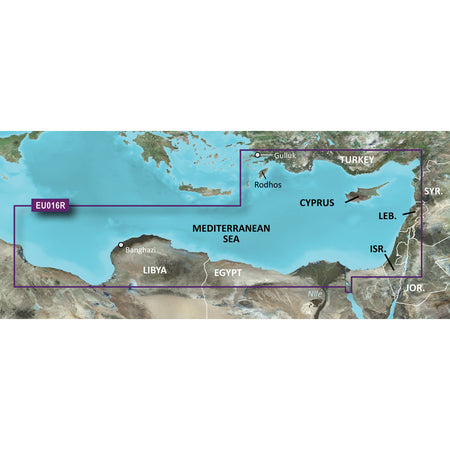 Garmin BlueChart Electronic Chart, Mediterranean Southeast — Quality Boat Parts