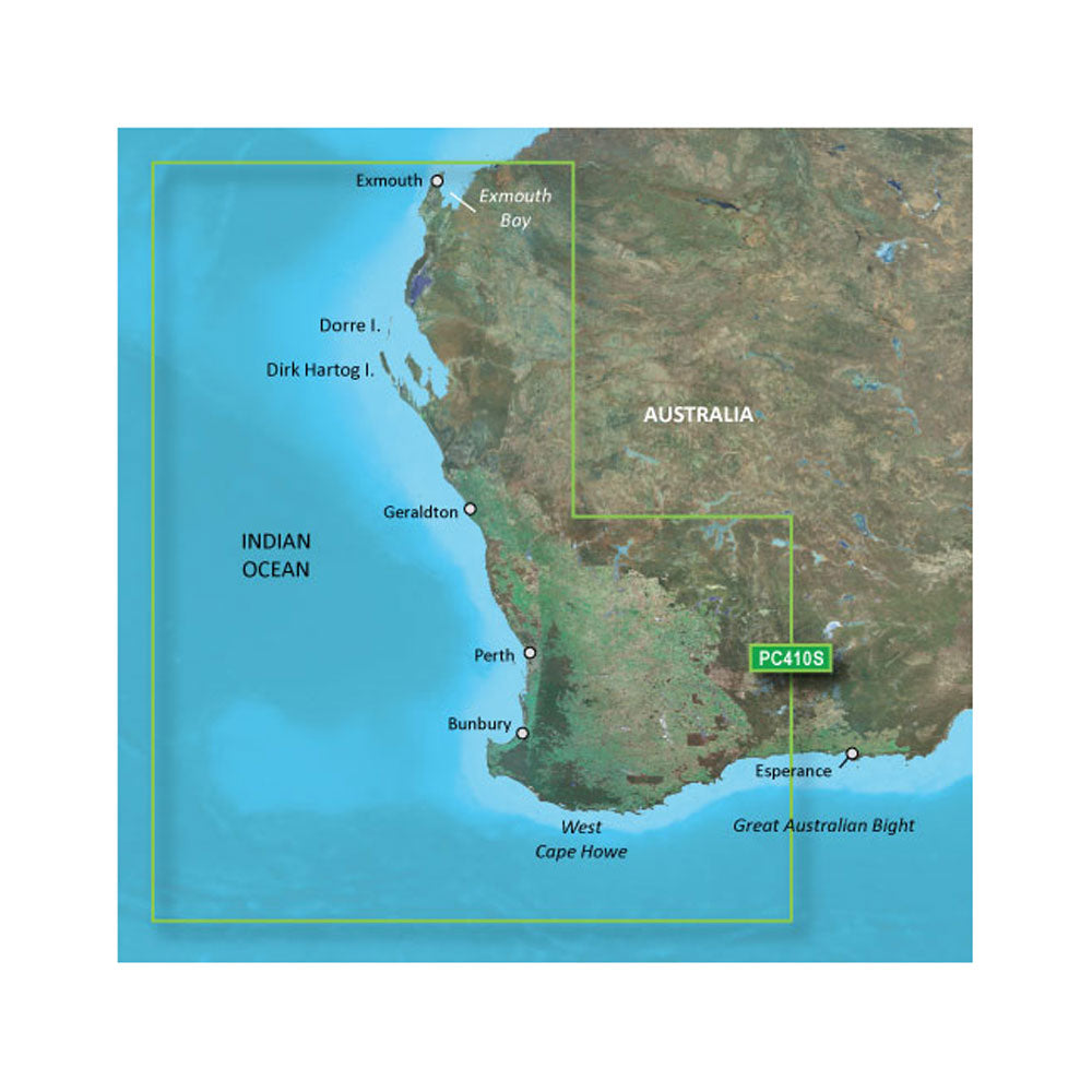 Garmin BlueChart g3 Coastal Charts, Esperance to Exmouth Bay, Australia — Quality Boat Parts