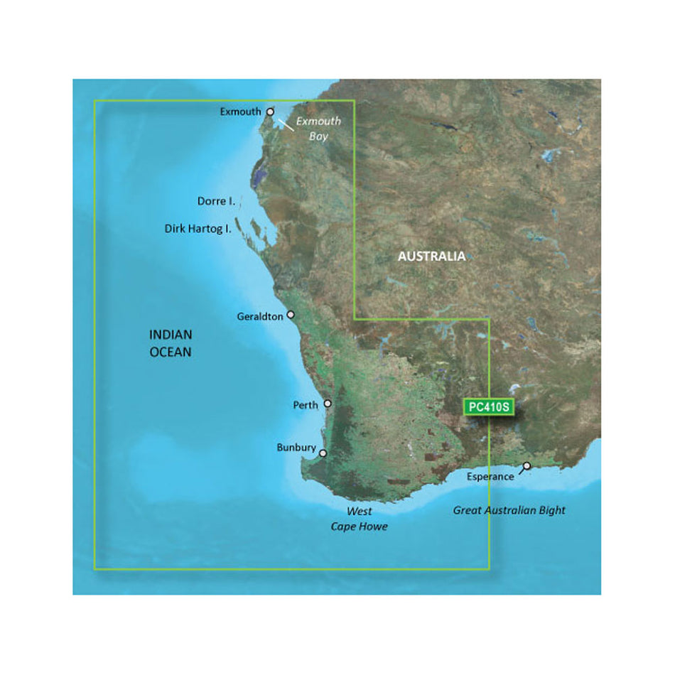Garmin BlueChart g3 Coastal Charts, Esperance to Exmouth Bay, Australia — Quality Boat Parts