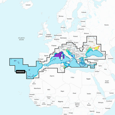 Garmin Navionics Marine Chart, Mediterranean & Black Sea, 1-Year Subscription — Quality Boat Parts