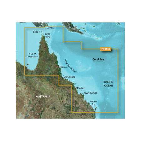 Garmin BlueChart Coastal Chart, Mornington Island to Hervey Bay — Quality Boat Parts