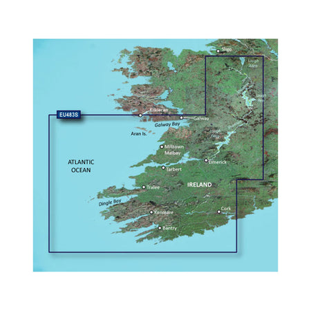 Garmin BlueChart g3 Vision HD Marine Chart, Galway Bay to Cork Ireland, Auto Guidance, 3D Views, Aerial Photography — Quality Boat Parts