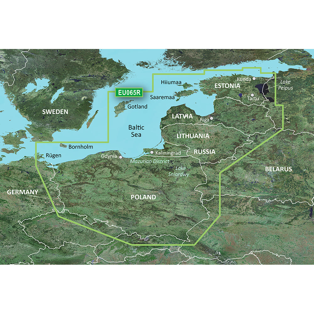 Garmin BlueChart Electronic Chart, Baltic Sea East Coast & Inland — Quality Boat Parts