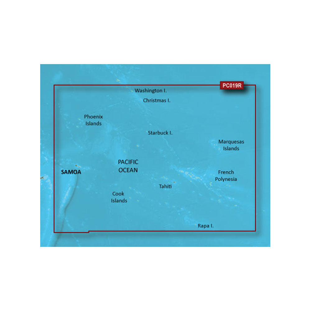 Garmin BlueChart Coastal Charts, Polynesia, Auto Guidance — Quality Boat Parts