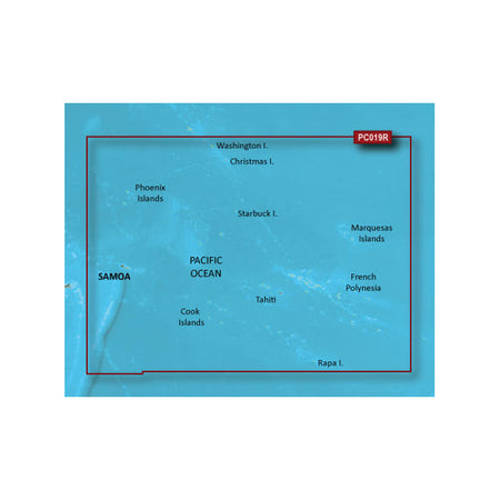 Garmin BlueChart Coastal Charts, Polynesia, Auto Guidance — Quality Boat Parts