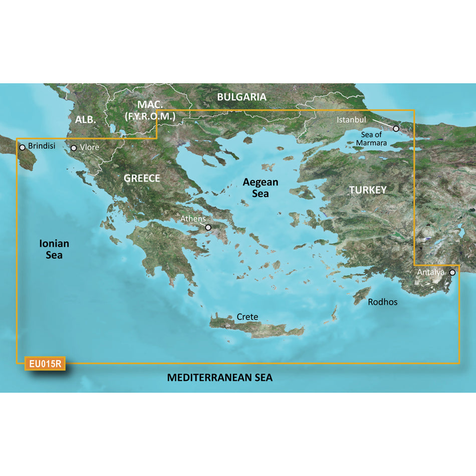 Garmin BlueChart Electronic Chart, Aegean Sea & Sea of Marmara — Quality Boat Parts