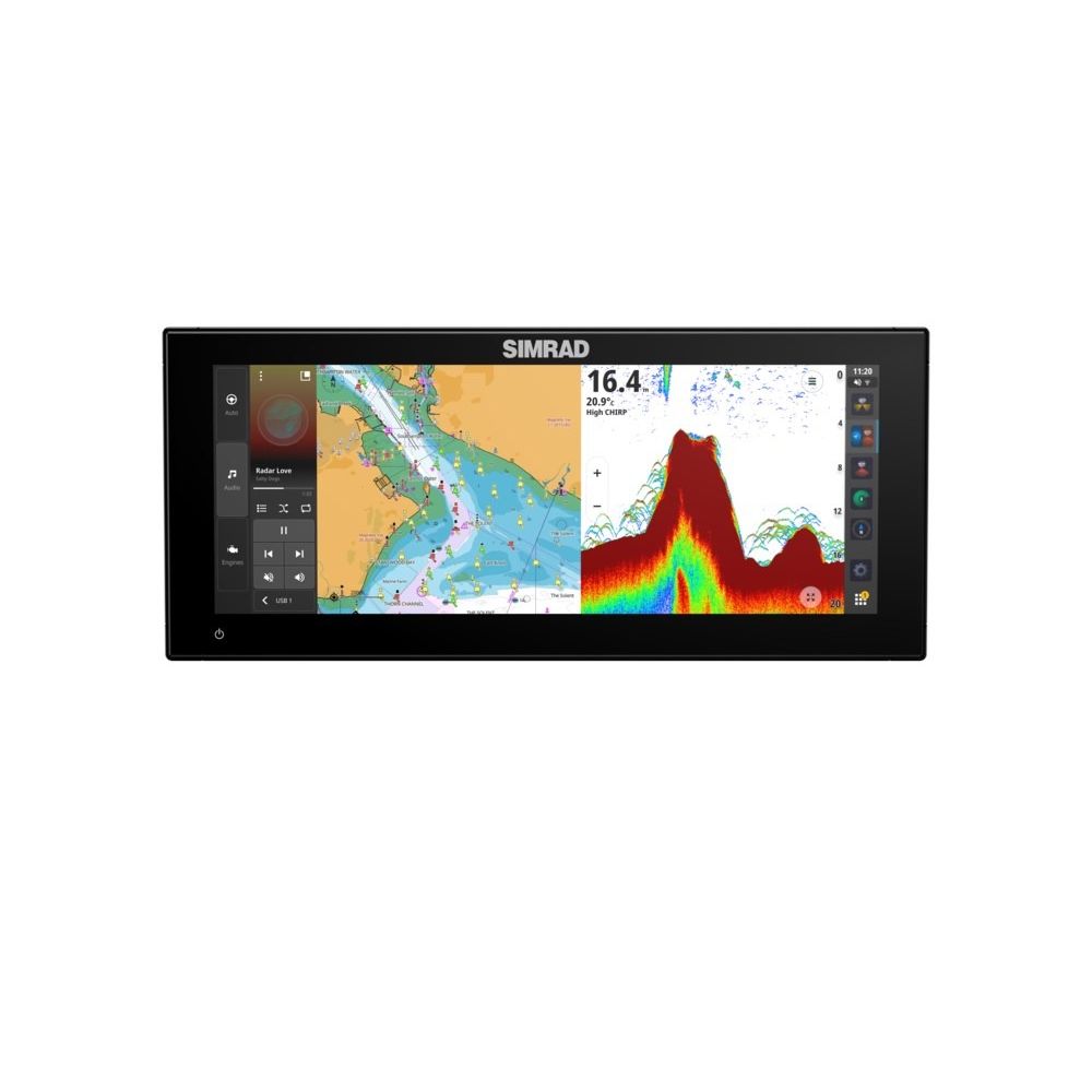 Simrad NSX Ultrawide GPS Chartplotter/Fishfinder, SolarMAX IPS Touchscreen, NMEA 2000, Wi-Fi, C-MAP Discover X Chart Card — Quality Boat Parts