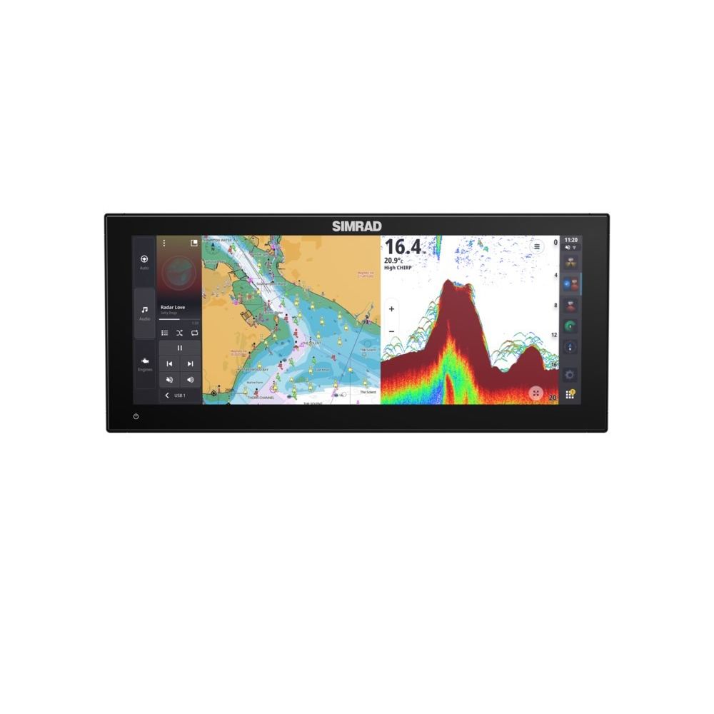 Simrad NSX Ultrawide GPS Chartplotter/Fishfinder, SolarMAX IPS Touchscreen, NMEA 2000, Wi-Fi, C-MAP Discover X Chart Card — Quality Boat Parts