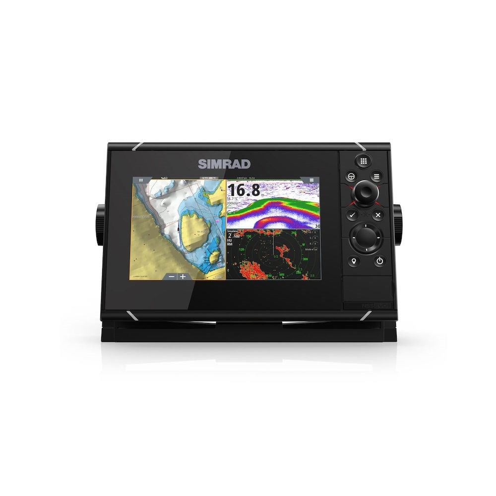 Simrad NSS evo3 Chartplotter/Fishfinder MFD, C-MAP US Enhanced Charts, 10 Hz GPS/GLONASS, NMEA 2000, Touchscreen and Keypad with Rotary Dial, Built-In Wi-Fi, HDMI Out, 10-31.2V, IPX6/7 — Quality Boat Parts