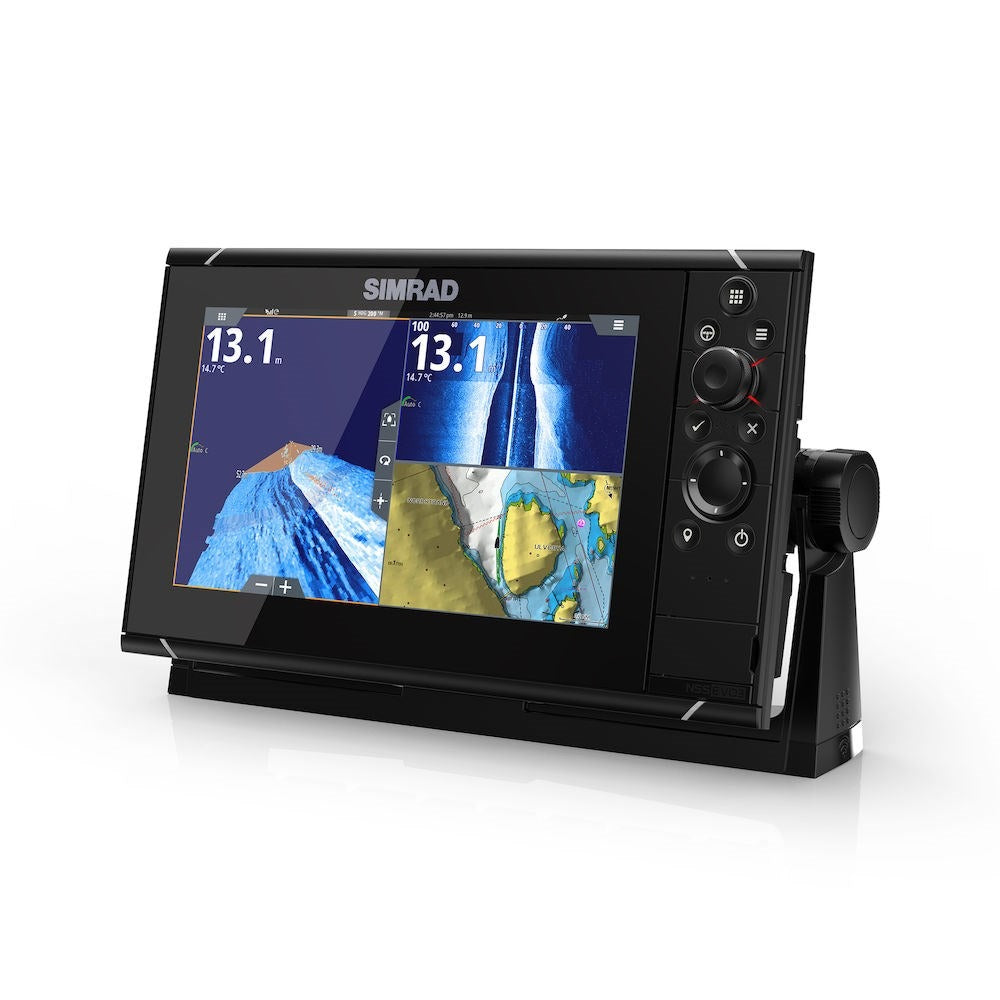 Simrad NSS evo3 Chartplotter/Fishfinder MFD, C-MAP US Enhanced Charts, 10 Hz GPS/GLONASS, NMEA 2000, Touchscreen and Keypad with Rotary Dial, Built-In Wi-Fi, HDMI Out, 10-31.2V, IPX6/7 — Quality Boat Parts