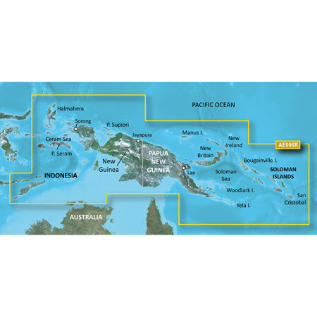 Garmin BlueChart Coastal Charts, Timor Leste/New Guinea Coverage — Quality Boat Parts