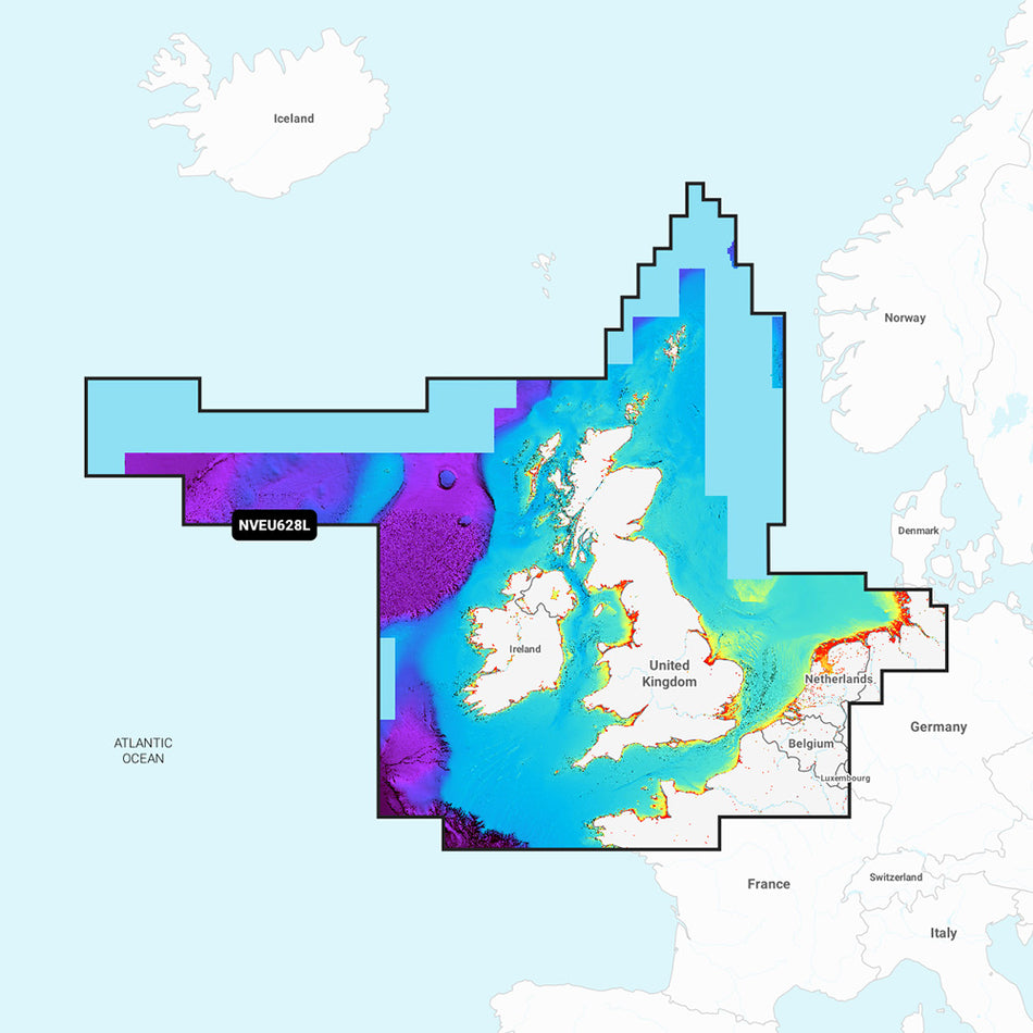Garmin Navionics Marine Chart, U.K. Ireland & Holland Coverage — Quality Boat Parts