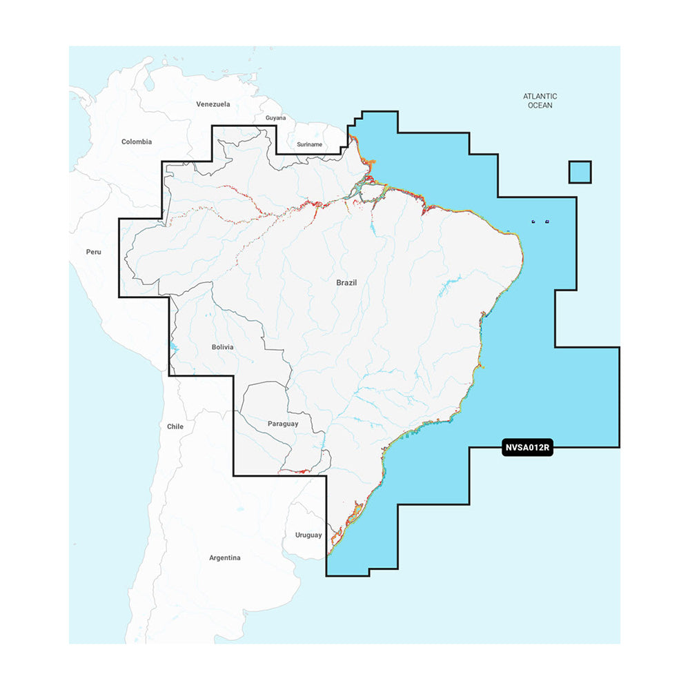 Garmin Navionics Brazil Inland & Coastal Marine Chart, Amazon River Coverage, Auto Guidance+, 1-Year Chart Updates — Quality Boat Parts