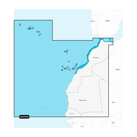 Garmin Navionics Marine Chart, Africa Northwest, 1-Year Subscription, Daily Updates, Auto Guidance+, 1 ft Contours — Quality Boat Parts