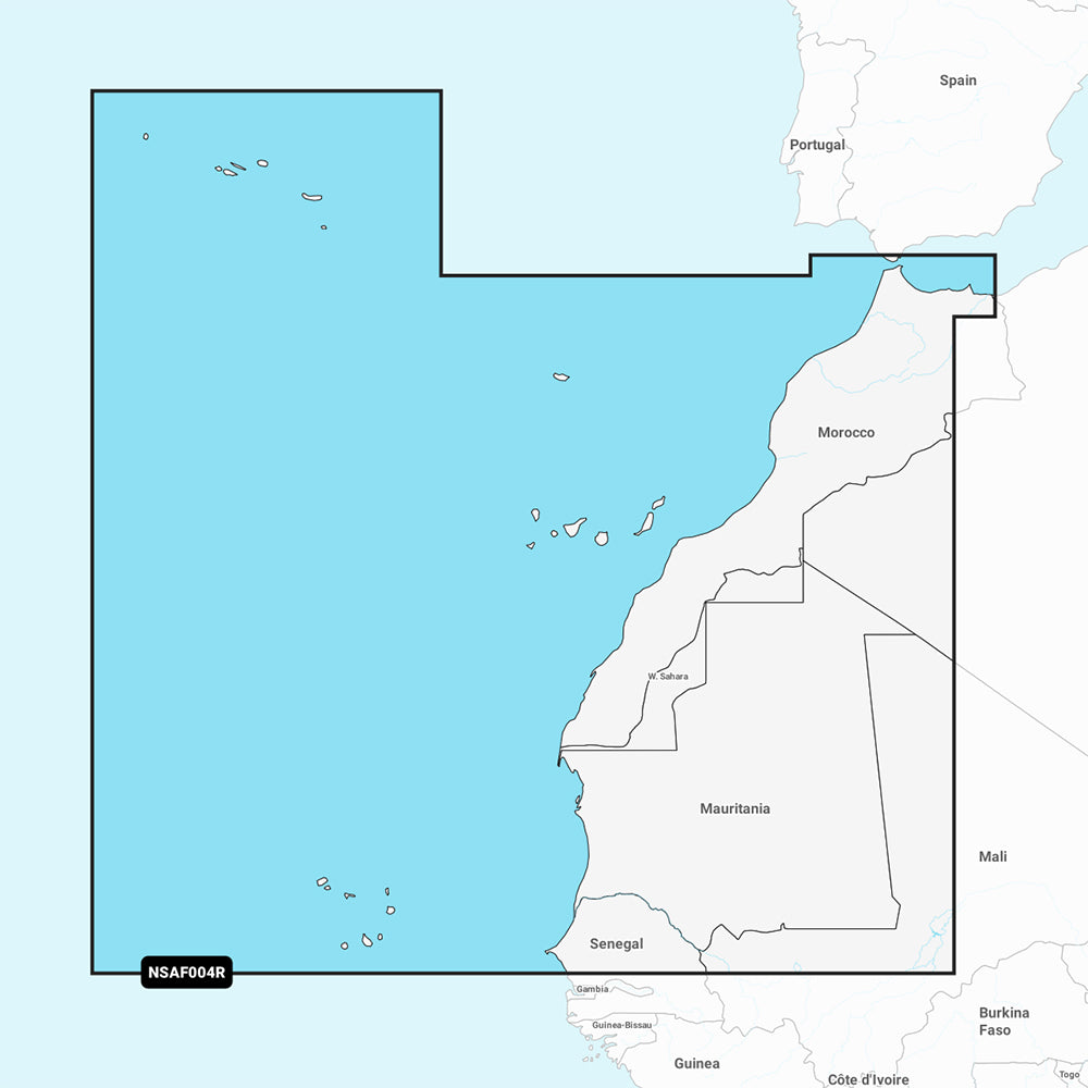 Garmin Navionics Marine Chart, Africa Northwest, 1-Year Subscription, Daily Updates, Auto Guidance+, 1 ft Contours — Quality Boat Parts