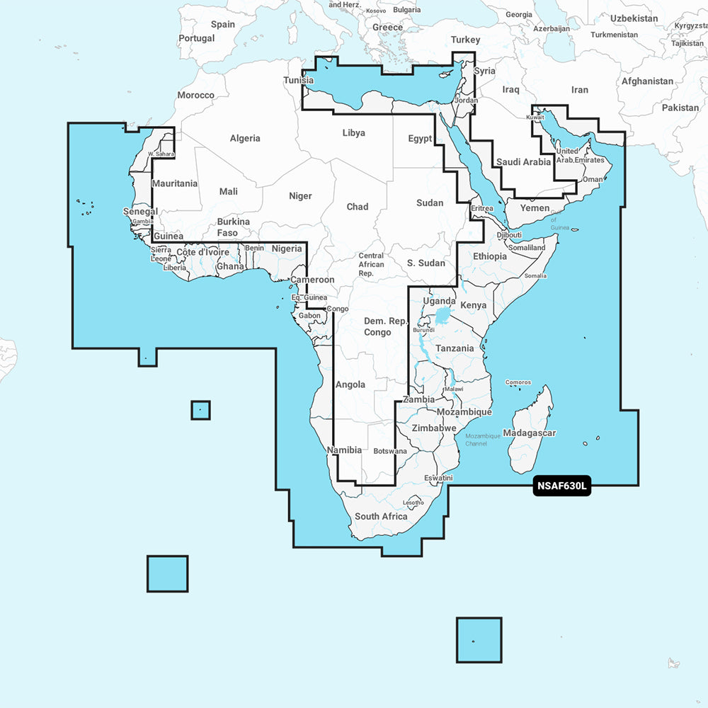 Garmin Navionics Africa & Middle East Marine Chart, One-Year Subscription, Auto Guidance+ — Quality Boat Parts
