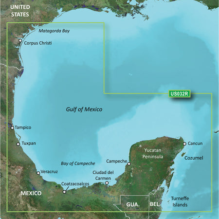 Garmin BlueChart Coastal Chart, Southern Gulf of Mexico, Navionics Data — Quality Boat Parts