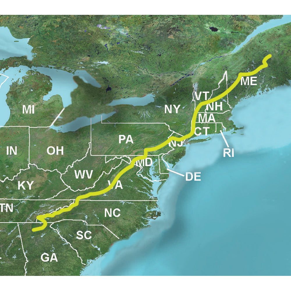 Garmin Trailhead Series Topographic Map, Appalachian Trail, 24K, Routable Trail, 10 mi Coverage on Each Side — Quality Boat Parts