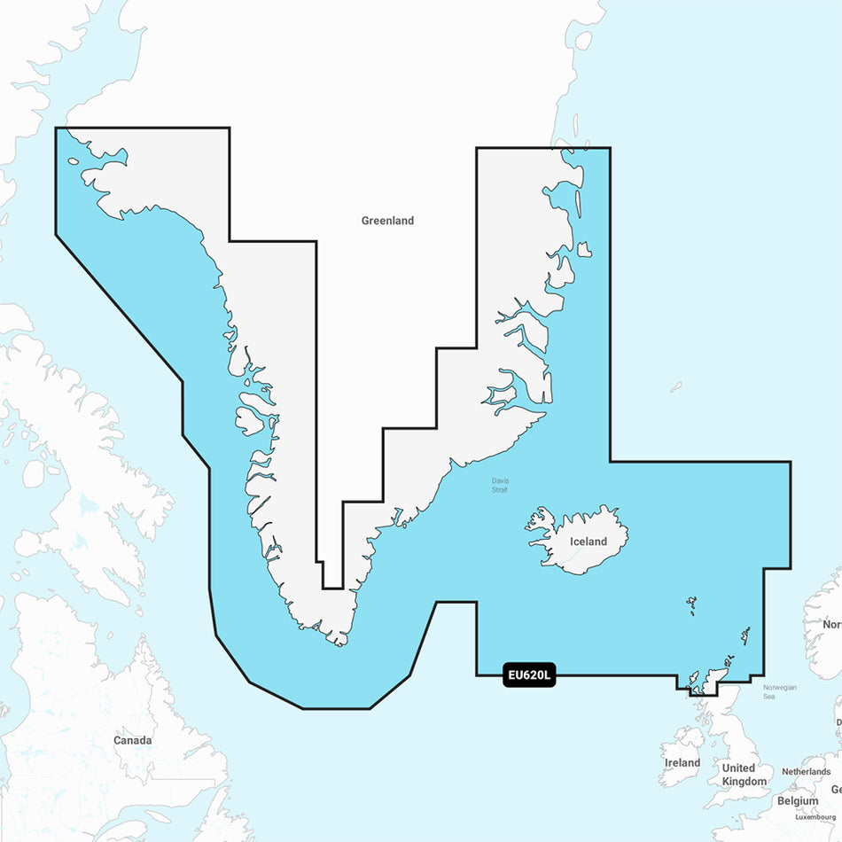 Garmin Navionics Marine Charts, Greenland & Iceland Region, 1-Year Subscription — Quality Boat Parts
