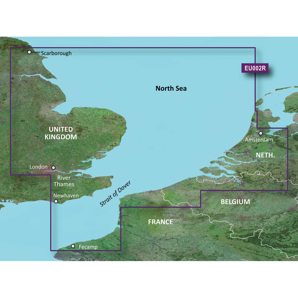 Garmin BlueChart g3 Coastal Chart, SE England-Belux Inland Waters — Quality Boat Parts